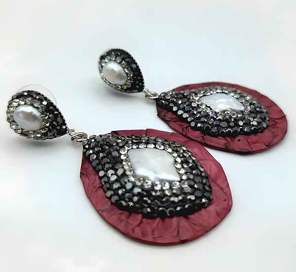 Baroque-leather-Earrings