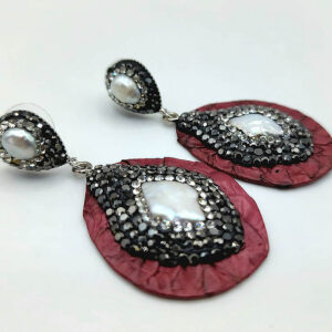 Baroque leather Earrings