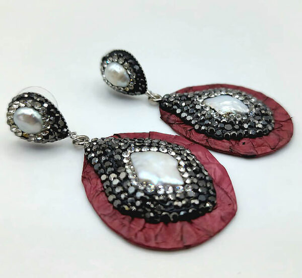 Baroque leather Earrings