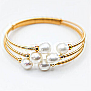 Three strand cuff bracelet