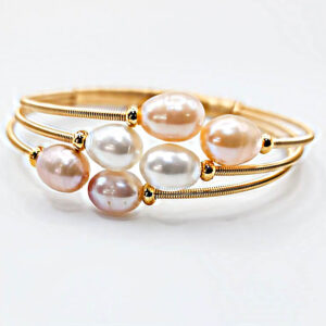 Three tone cuff bracelet