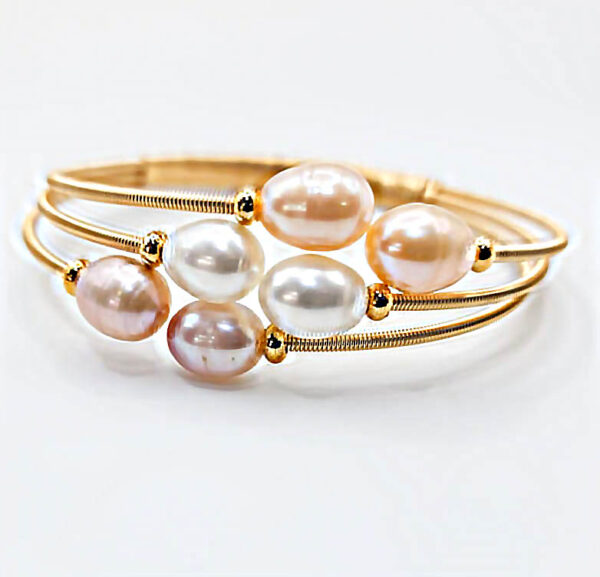 Three tone cuff bracelet