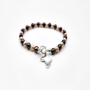 africa locket bracelet with freshwater pearls