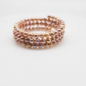 Timeless Pearl Layered Bracelet with Purple pearls