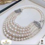 Classic 5-Strand Pearl Necklace on Sterling Silver