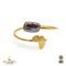 Brass 24k Gold Plated Africa Cuff Bracelets with Freshwater Pearls (Rectangle)