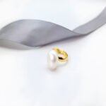 Brass Gold Plated Pearl Ring