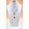 Button Pearl Disk Lariat Necklace on Stainless Steel, 24K Gold-Plated