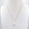 Dainty Rice Pearl Drop Necklace on Stainless Steel Gold Plated