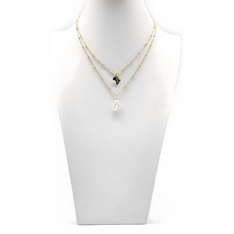 Double Strand Dainty Africa Necklace