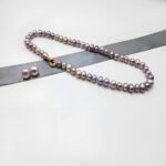 Fresh Water Purple Pearl Classic Set (Includes Necklace and Ear Studs)