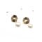 Freshwater Button Pearl Flower Earrings on Gold plated Sterling Silver