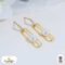 Gold Plated Sterling Silver Link Earrings with Freshwater Pearls