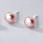 Satin Rose Pearl Studs