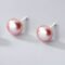 Satin Rose Pearl Studs