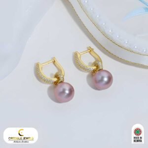 Sterling Silver 18k Gold Plated Earrings with Fresh Water Pearls