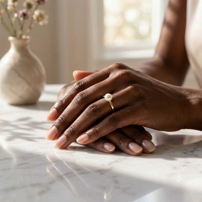 lady wearing Uzuri Ring