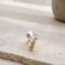 Nyota Ring- genuine pearl complemented by cubic zirconia in sterling silver 18K gold-plated
