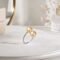 Pacha Ring -luminous peach rice freshwater pearls