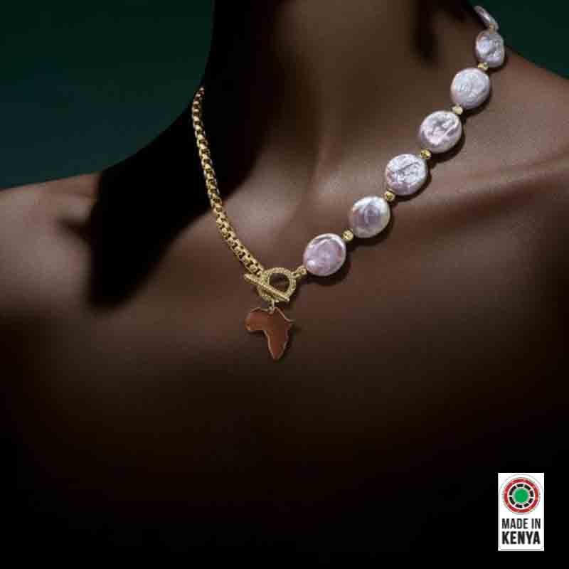 Baroque Africa Locket Necklace