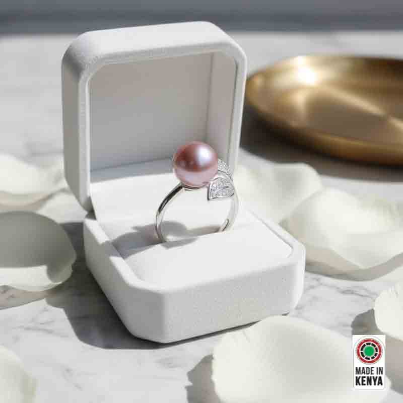 sterling silver purple pearl ring